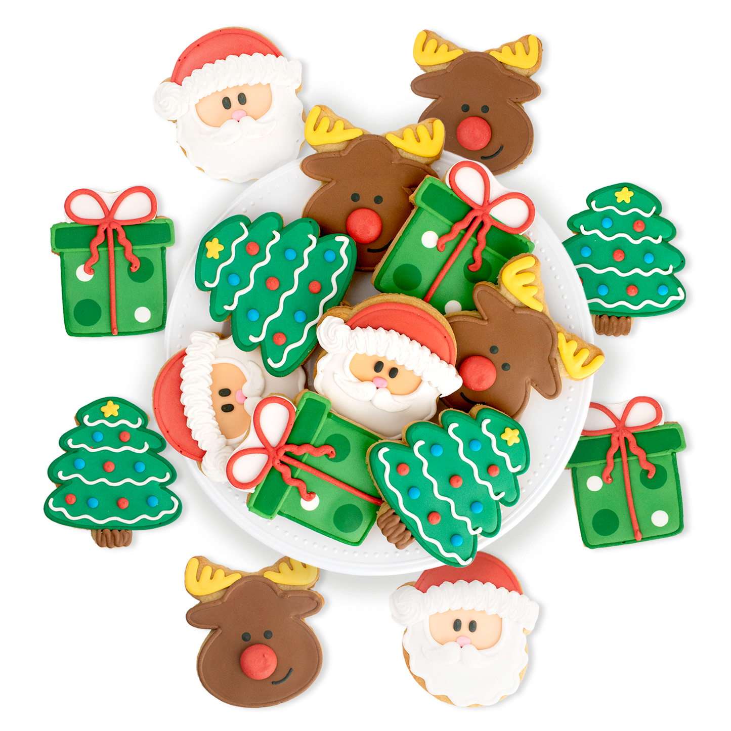 Christmas Hand-Decorated Cookies - 16 ct