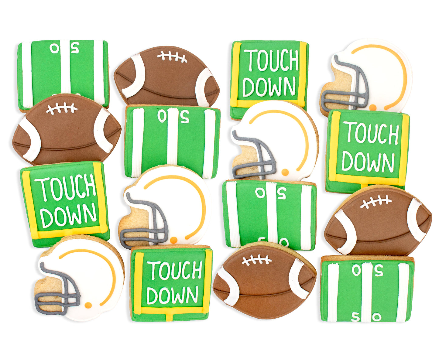 Football Hand-Decorated Cookies - 16 ct