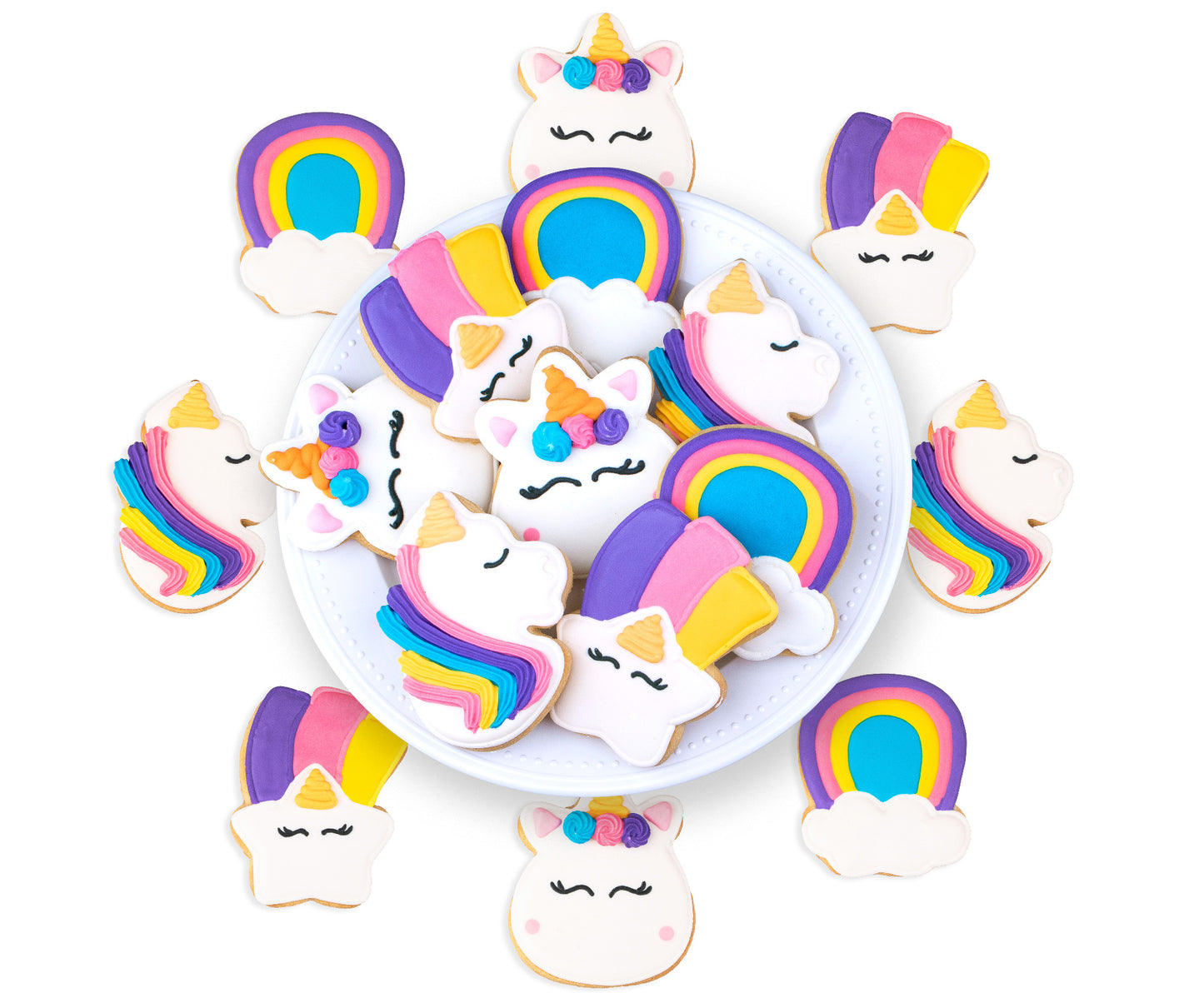 Unicorn Hand-Decorated Cookies - 16 ct