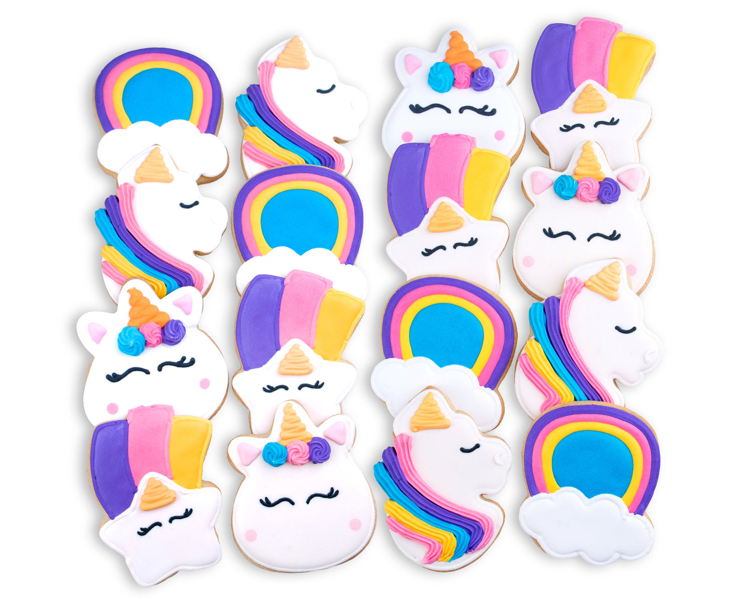 Unicorn Hand-Decorated Cookies - 16 ct